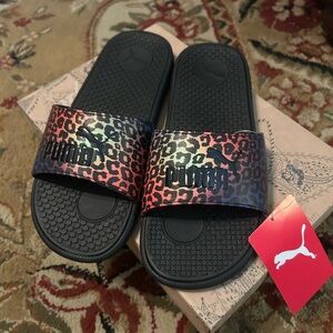 Puma Multicolor Leopard Slide Sandals